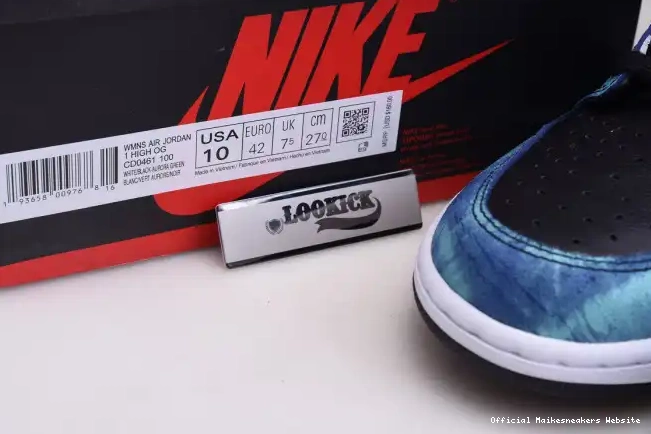 Official Maikesneakers Tie-Dye 1 Air OG CD0461-100 High Jordan 0615